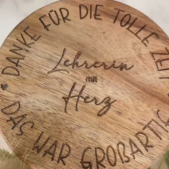 Lehrerin mit Herz, danke für die schöne Zeit/ Dankeschön vorratsglas, Abschiedsgeschenk Lehrerin