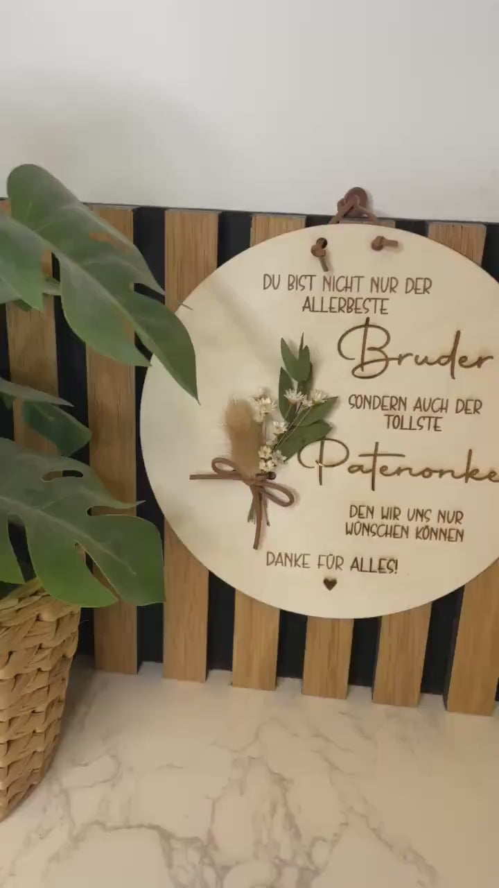 Bester Onkel , Geschenk Holzschild für deinen Bruder und Onkel