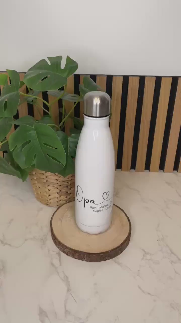 Thermosflasche / Trinkflasche Oma Opa Enkel oder personalisiert mit dem Namen , 500ml