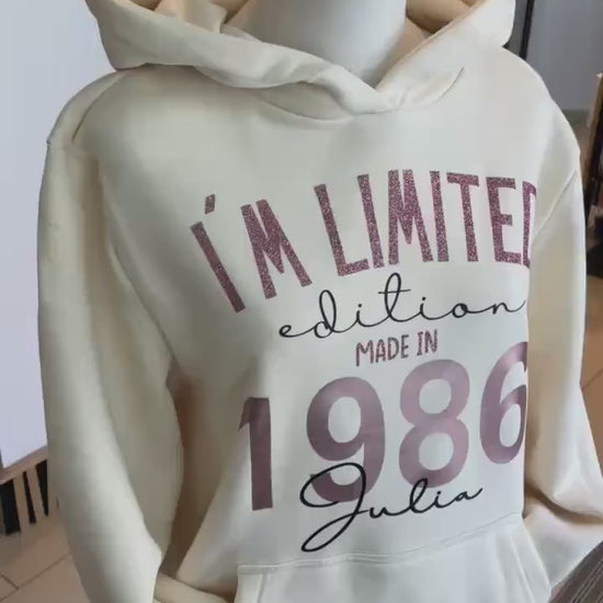 Hoodie Limited Edition / Geburtstagspullover / Geschenk zum runden gebuu