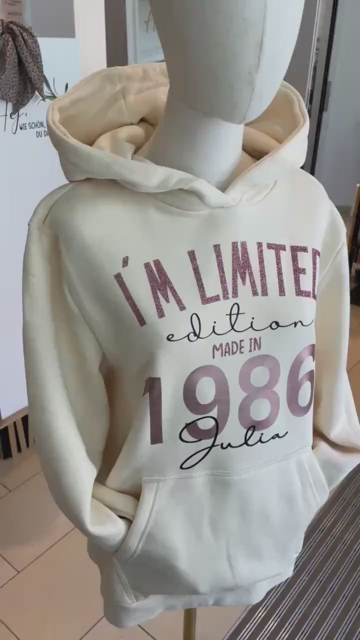 Hoodie Limited Edition / Geburtstagspullover / Geschenk zum runden gebuu