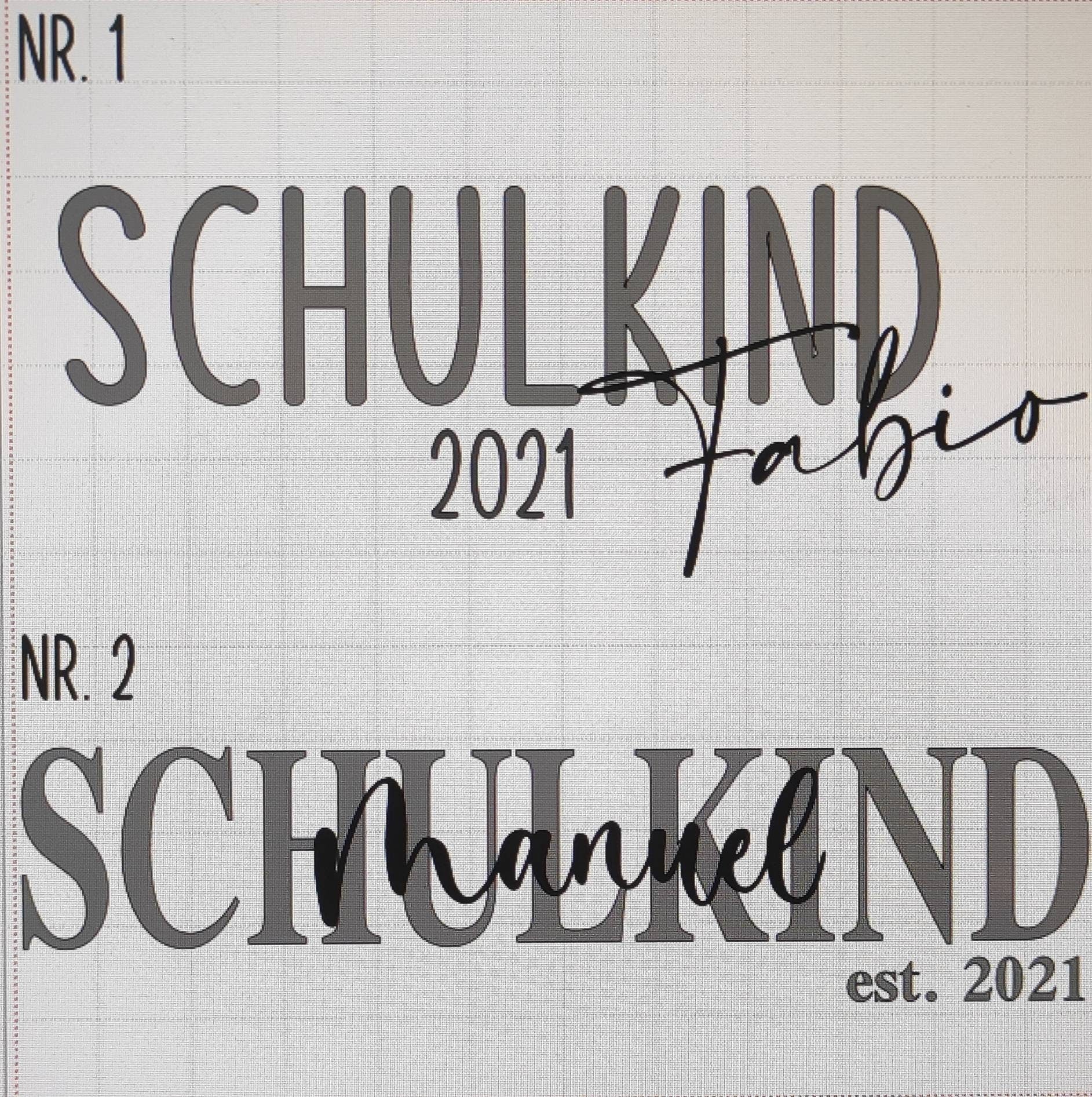 SCHULKIND T-Shirt für Schulanfänger personalisiert mit Namen