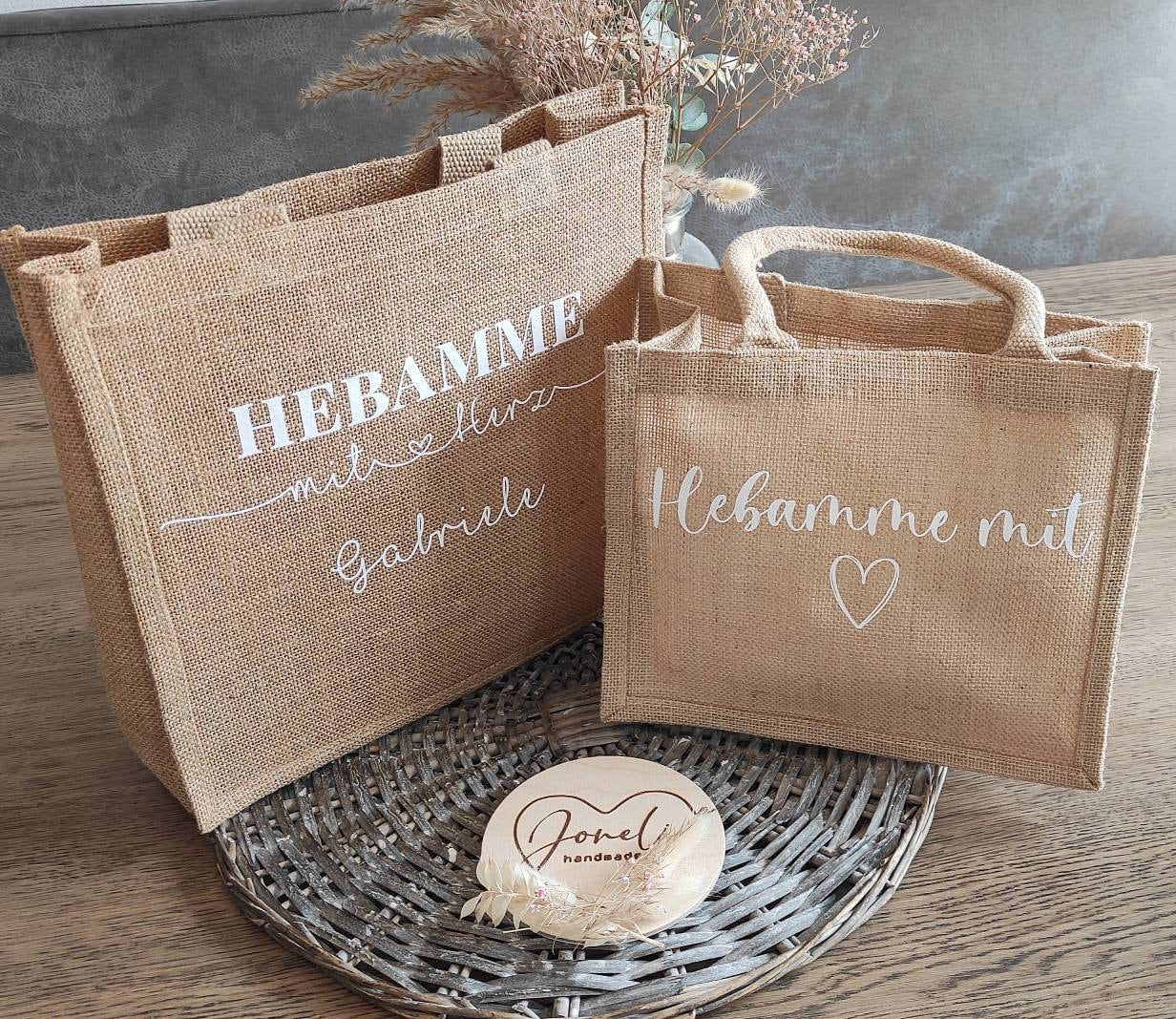 Erzieherin mit Herz untersch. Designs, Abschiedsgeschenk, Dankeschön / verschiedene Taschenmodelle