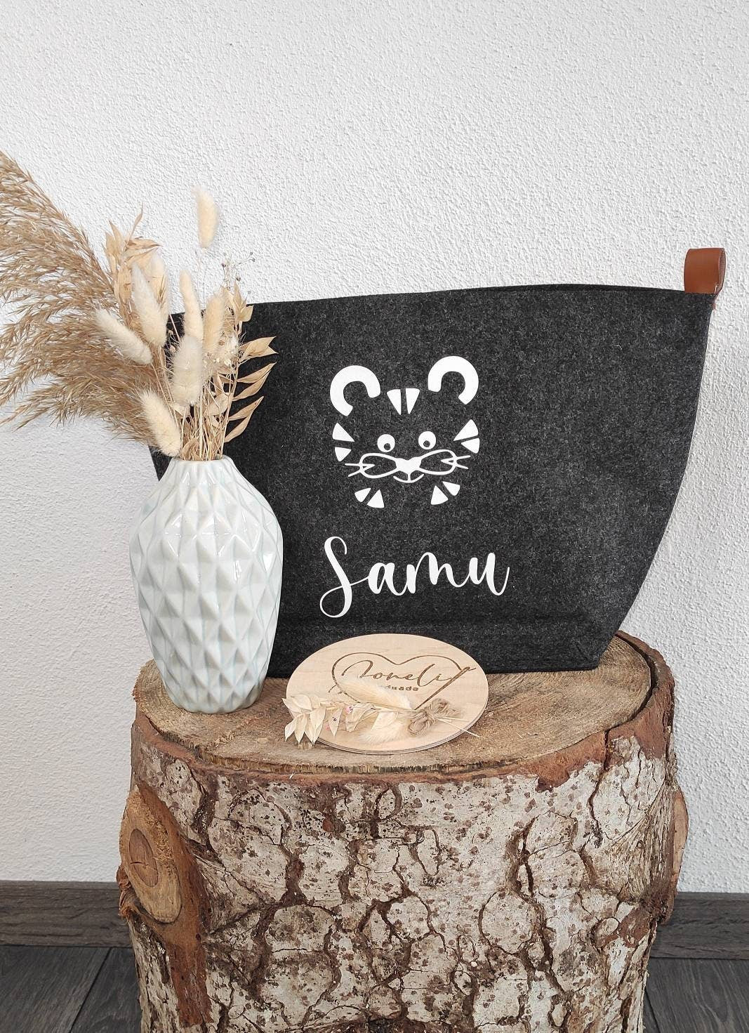 Personalisierter Aufbewahrungskorb für den Wickeltisch / Kinderzimmer / Geburtsgeschenk/ Babygeschenk