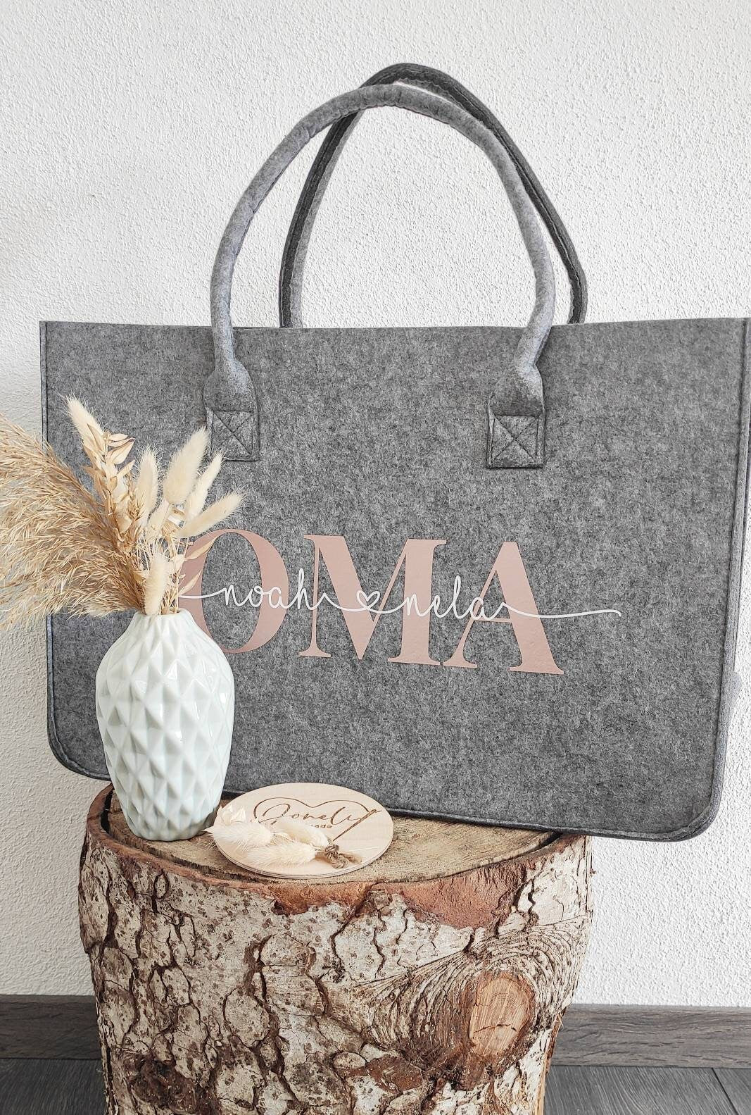 Oma/Mama mit den Namen der Enkel/Kinder / verschiedene Taschenmodelle