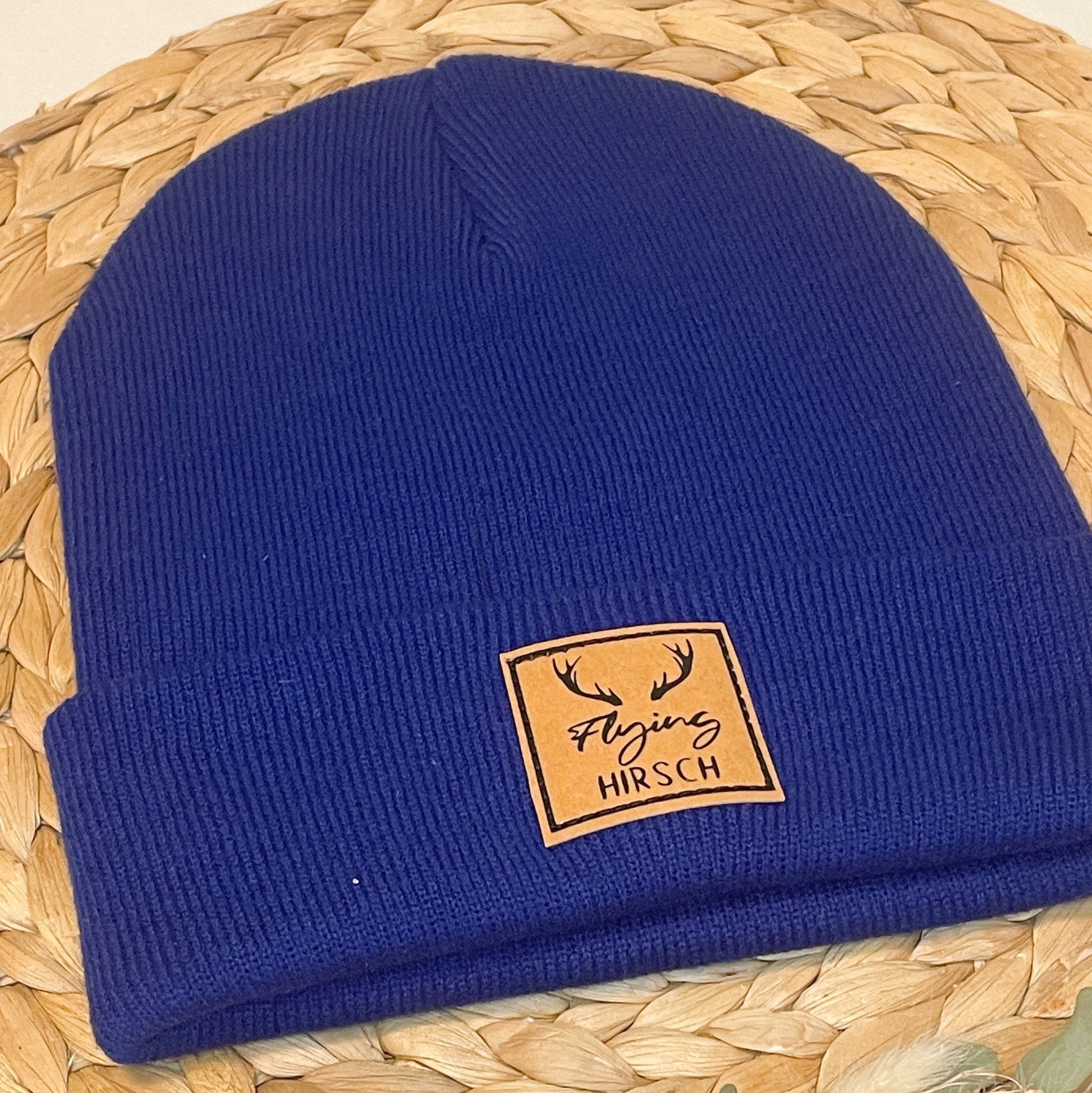 Hipster Beanie Unisex Wintermütze "flying Hirsch" Skifahren Festival