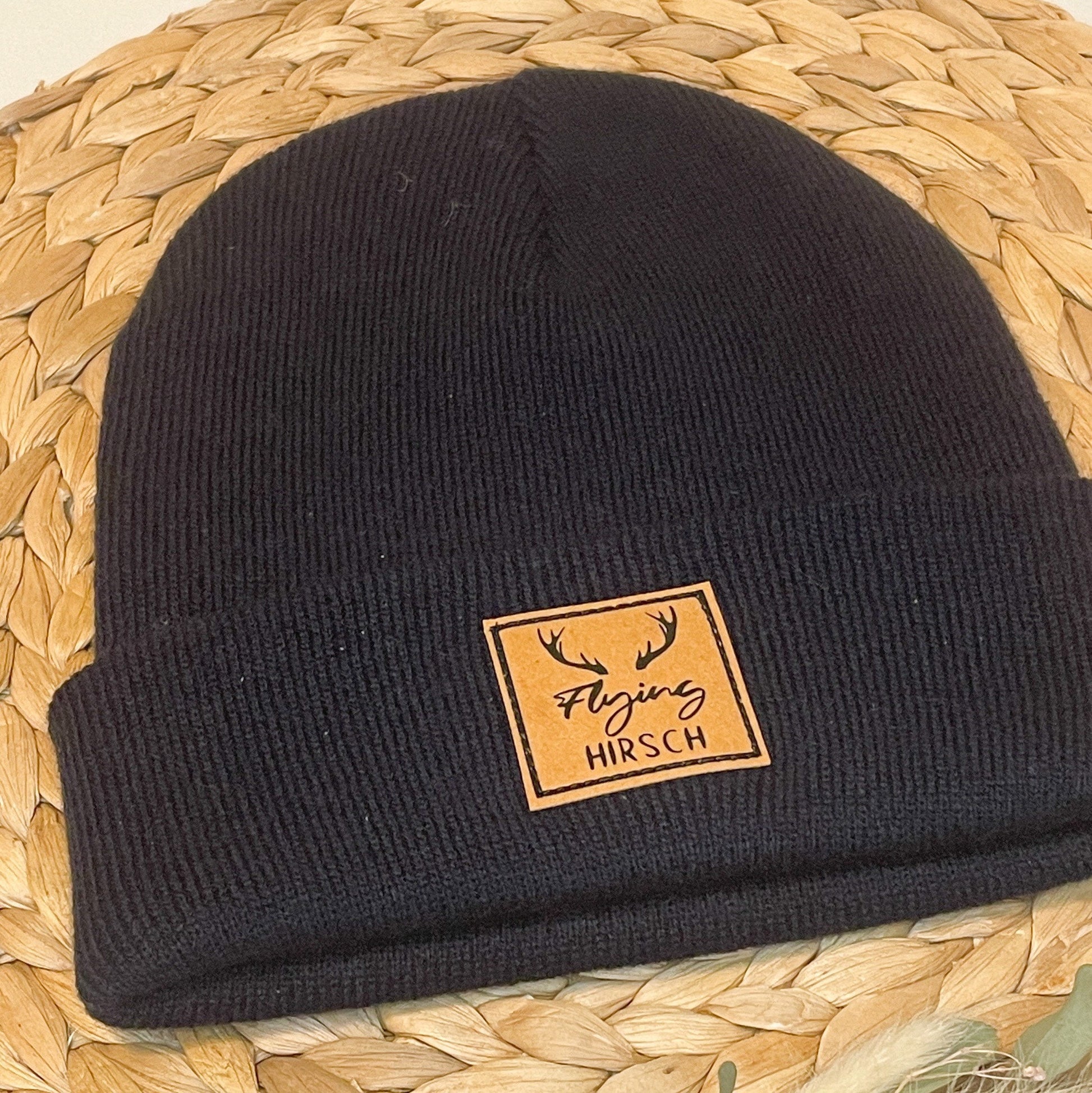 Hipster Beanie Unisex Wintermütze "flying Hirsch" Skifahren Festival