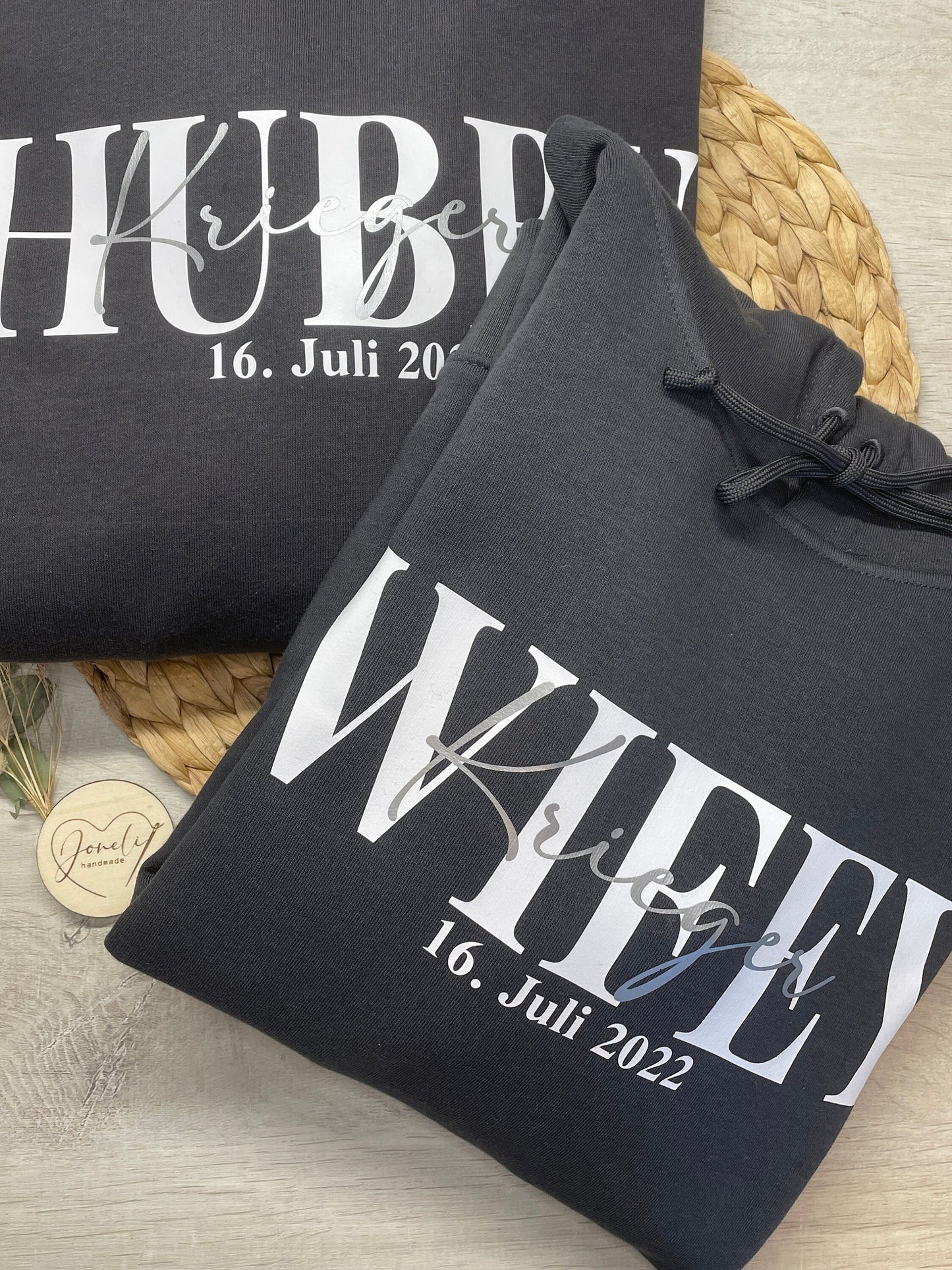 Wifey & Hubby Hoodie Geschenk zur Verlobung oder zur Hochzeit