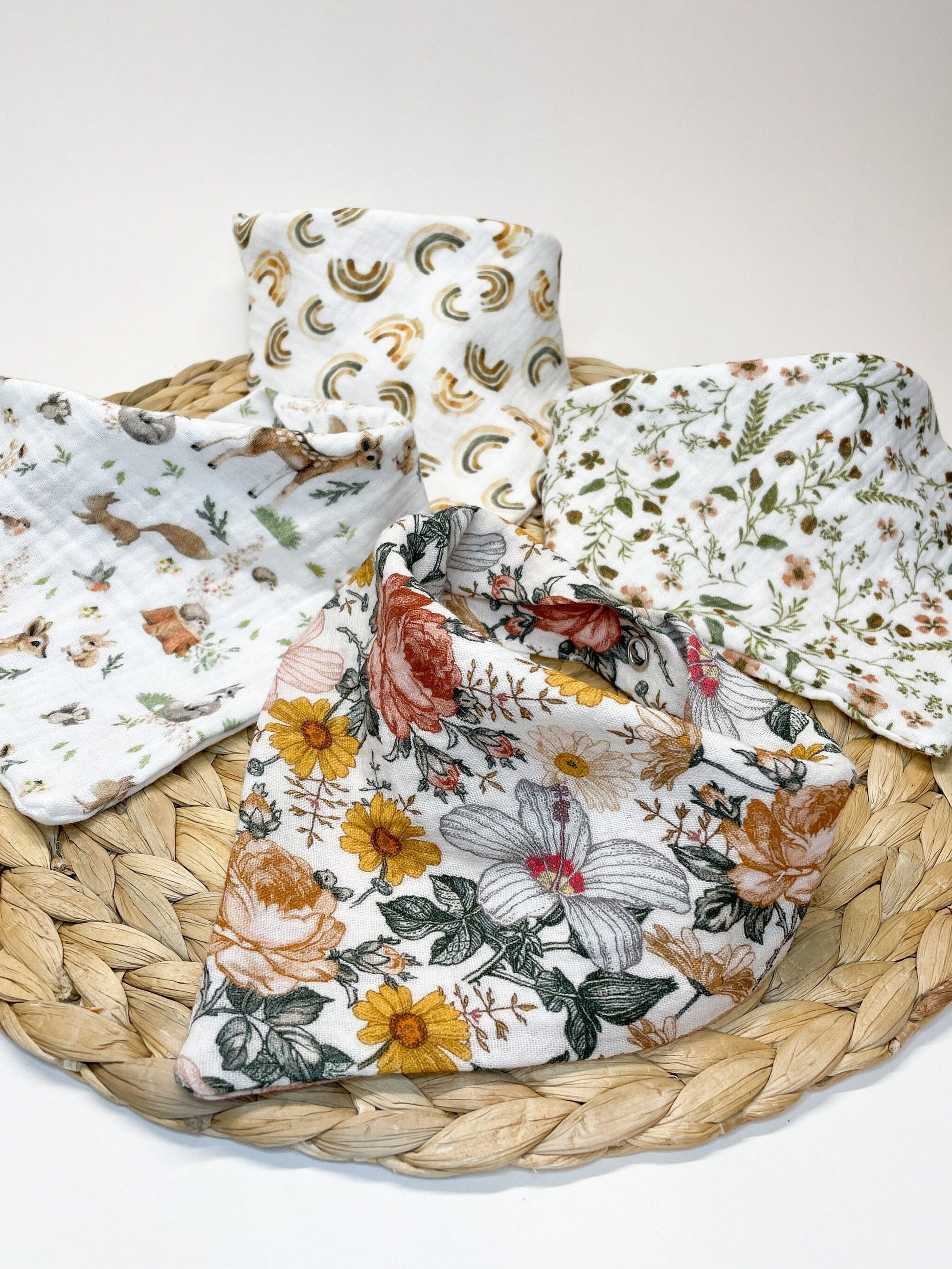 Musselin Lätzchen personalisierbar / Tuch Baby Latz Accessoire personalisiert Geschenk zur Geburt