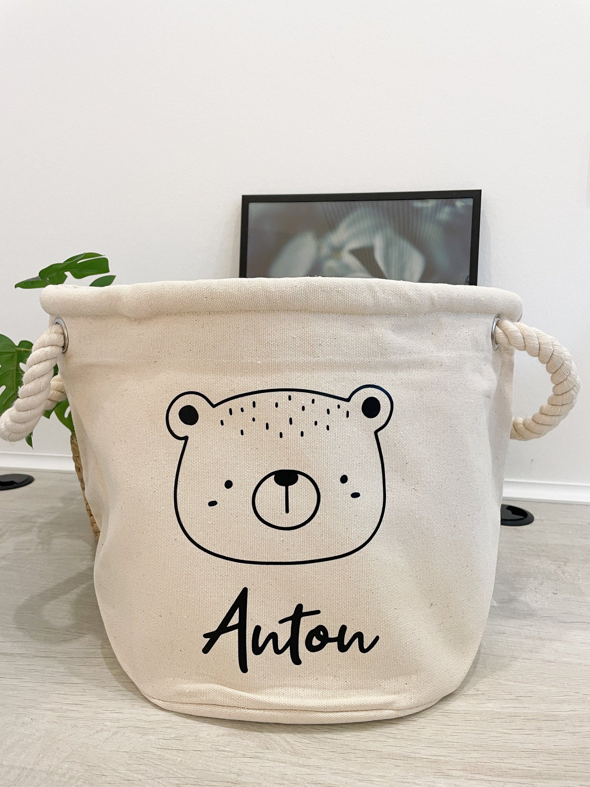 Personalisierter Aufbewahrungskorb für's Kinderzimmer mit Wunschaufdruck